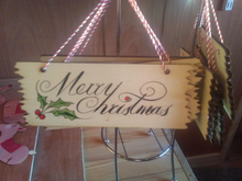 Load image into Gallery viewer, "Merry Christmas" Hand painted plaque