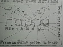 Load image into Gallery viewer, 5x7" "Happy Birthday scripture card *This card can be personalised*