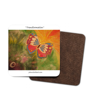 Load image into Gallery viewer, 4 Pack Hardboard Coaster "Transformation" design