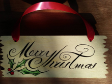 Load image into Gallery viewer, "Merry Christmas" Hand painted plaque