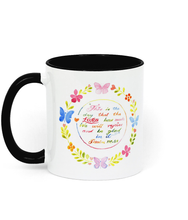 Load image into Gallery viewer, Two Toned Ceramic Mug "This is the day that the LORD has made." (available in 8 colours)