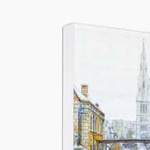 Load image into Gallery viewer, St Mary's Stamford in the snow Canvas