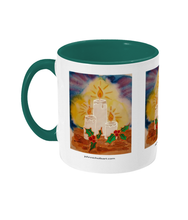 Load image into Gallery viewer, Two Toned Mug "Candle in the darkness"