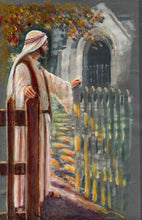 Load image into Gallery viewer, "The Good Shepherd at the gate" available as a mounted/framed print or a digital download