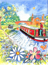 Load image into Gallery viewer, 5x7" Barrow-Upon-Soar, Mill Lane Bridge (Available as Happy Birthday or Blank card)