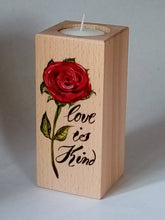 Load image into Gallery viewer, Bespoke solid beech tealight holders.