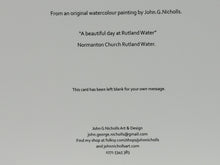 Load image into Gallery viewer, 5x7" Blank card "A beautiful day at Rutland water"