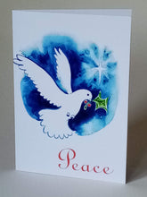 Load image into Gallery viewer, Pack of A6 "Peace Dove" Christmas cards