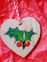 Load image into Gallery viewer, "Holly design" wooden craft