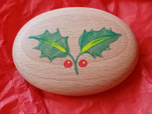 Load image into Gallery viewer, "Holly design" wooden craft