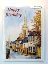Load image into Gallery viewer, 7x5" Card from original watercolour painting "Barn Hill Stamford" (available as a blank or Birthday card)