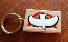 Load image into Gallery viewer, Hand painted wooden keyrings.