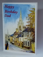 Load image into Gallery viewer, 7x5" Card from original watercolour painting "Barn Hill Stamford" (available as a blank or Birthday card)