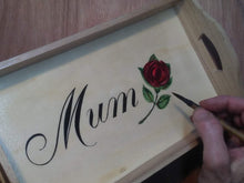 Load image into Gallery viewer, Bespoke hand painted wooden trays