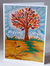 Load image into Gallery viewer, 7x5" "Praying for you" silk tree card