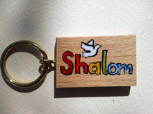 Load image into Gallery viewer, Hand painted wooden keyrings.