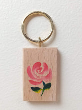 Load image into Gallery viewer, Hand painted wooden keyrings.