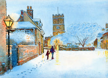 Load image into Gallery viewer, Stamford Winter scene A6 cards (pack of 5)