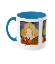 Load image into Gallery viewer, Two Toned Mug "Candle in the darkness"