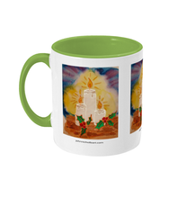Load image into Gallery viewer, Two Toned Mug "Candle in the darkness"