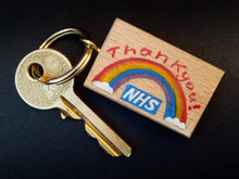 Load image into Gallery viewer, Hand painted wooden keyrings.
