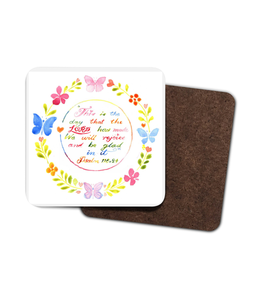 Square Hardboard Placemat "This is the day the Lord has made"