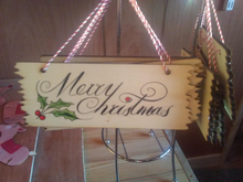 Load image into Gallery viewer, &quot;Merry Christmas&quot; Hand painted plaque
