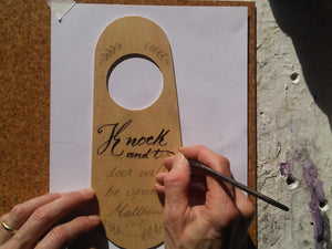 Wooden door hangers "Bible verses"