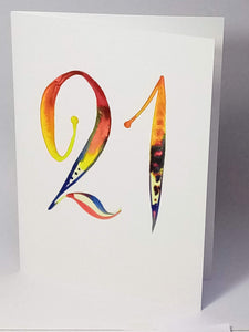 5x7"  "21st" card   *This card can be personalised*