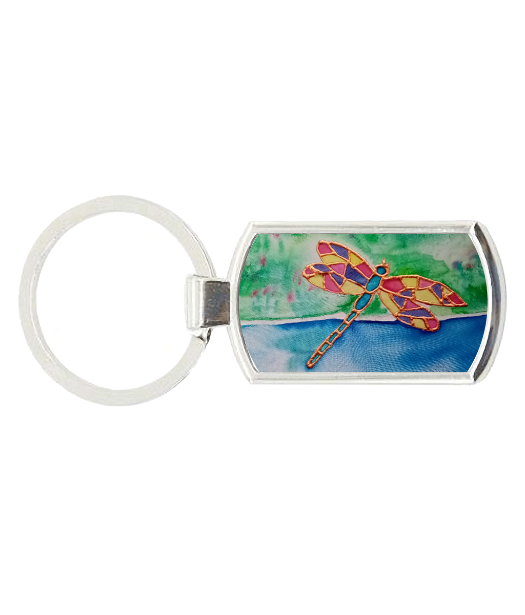 Oblong Metal Keyring 