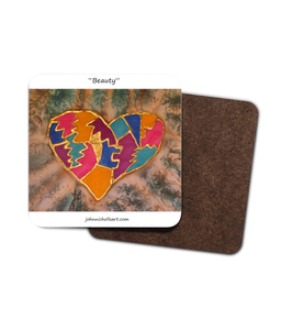 Square Hardboard Placemat "silk heart"