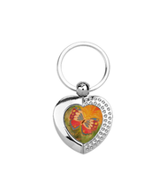 Load image into Gallery viewer, Heart Metal Keyring &quot;&quot;Transformation Butterfly
