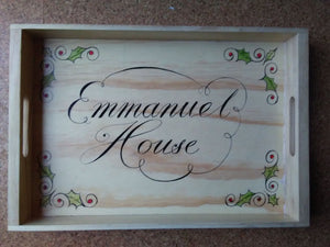 Bespoke hand painted wooden trays