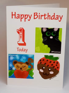 5x7" 1st Birthday Card    *This card can be personalised*