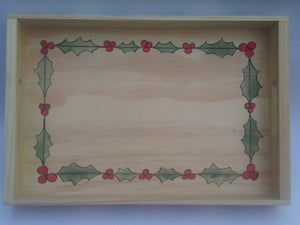 Bespoke hand painted wooden trays