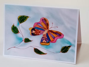 7x5" Blank card "Onwards" Butterfly Card