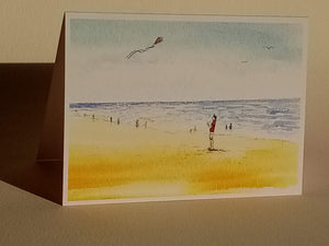 5x7" Blank cards "A lovely Day at old Hunstanton Beach"