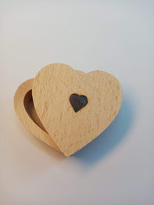 Wooden heart box