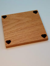 Load image into Gallery viewer, Solid Oak Coasters &quot;Heart&quot;
