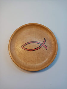 Solid Beech dish "Fish"