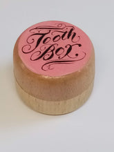 Load image into Gallery viewer, Wooden round box &quot;Pink Tooth Fairy&quot;
