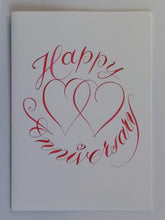 Load image into Gallery viewer, 5x7&quot;  Anniversary card &quot;Two hearts&quot;   8This card can be personalised*
