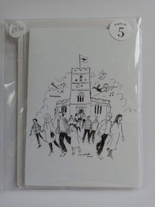 Pack of 5 5x7"  Cards "St George's Church Stamford.