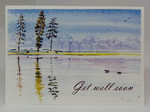 5x7" Get Well Soon "Lake" Card