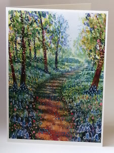 5x7" Blank card "Bluebell wood"