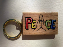 Load image into Gallery viewer, Hand painted wooden keyrings.
