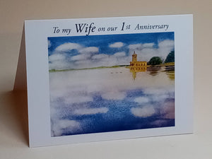 5x7" A beautiful day at Rutland water"   *This card can be personalised*