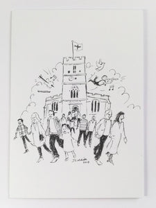 Pack of 5 5x7"  Cards "St George's Church Stamford.