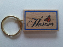 Load image into Gallery viewer, Bespoke Personalised wooden keyrings.
