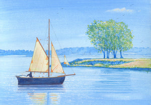 "Sailing boat Whitwell Rutland Water" available as mounted/framed print.